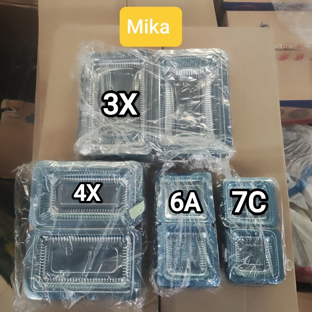 MIKA CAKE UK 3X 4X 6A 7C / MIKA เค้กพลาสติกห่อห่อบน 100 ชิ้น