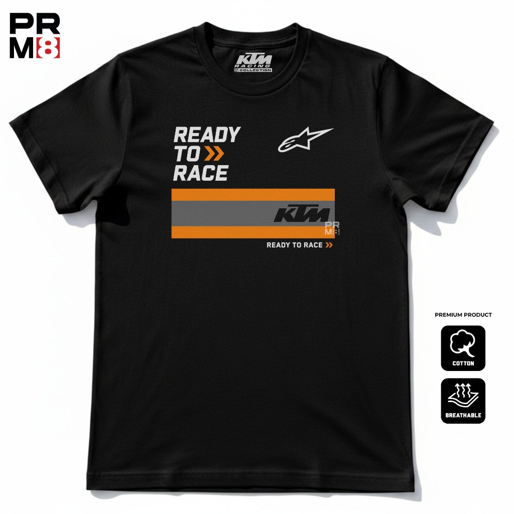 PRM8 - เสื้อยืดพรีเมี่ยมสําหรับผู้ชายและผู้หญิง, Combed 24s วัสดุ, เสื้อยืดแข่งรถจักรยานยนต์, MX GP 