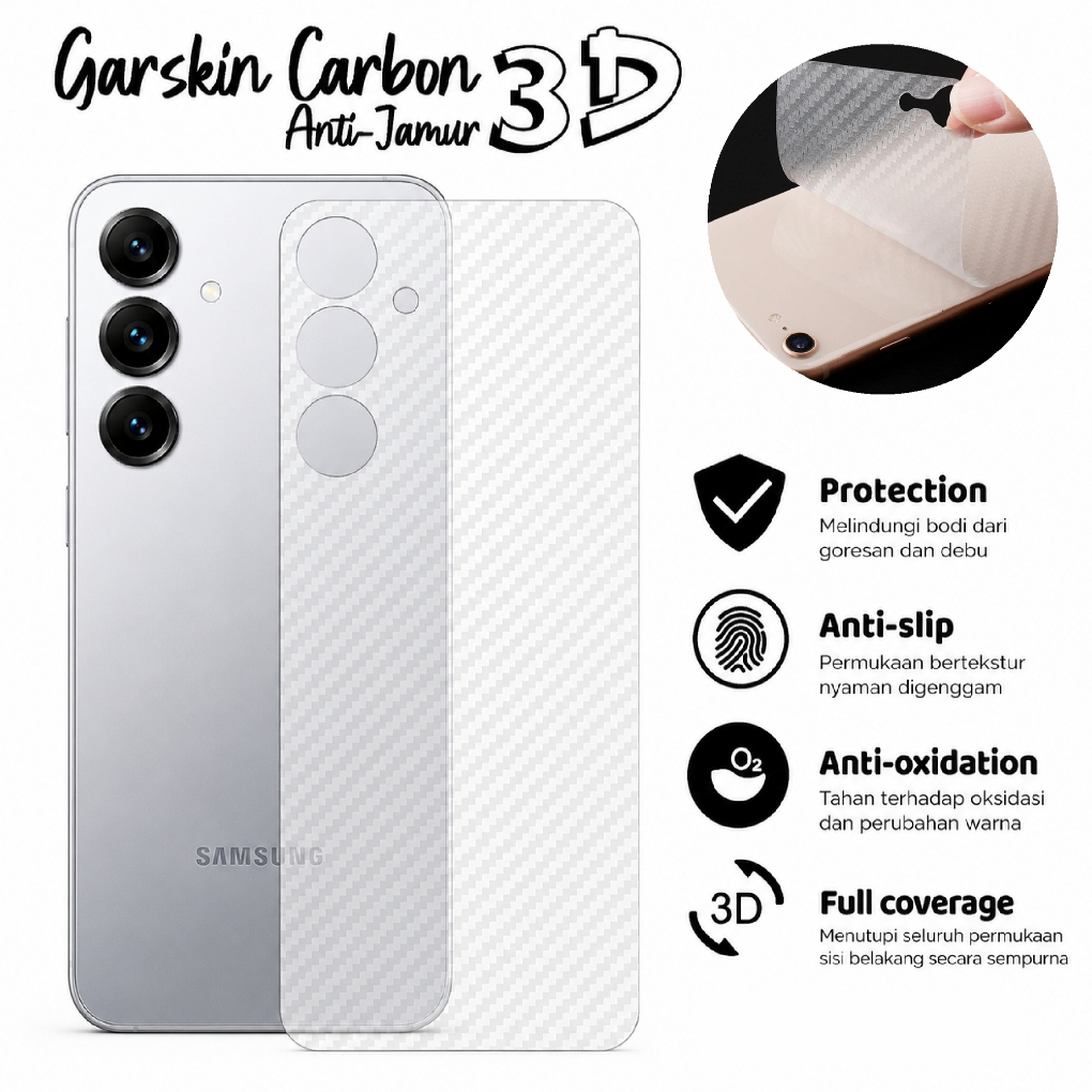 Garskin Carbon HP สําหรับ OPPO F1S F3 F5 F7 F9 F11 RENO 3 PRO 4F 4 PRO 5 5F 7 8 8T ผิวคาร์บอน 3D