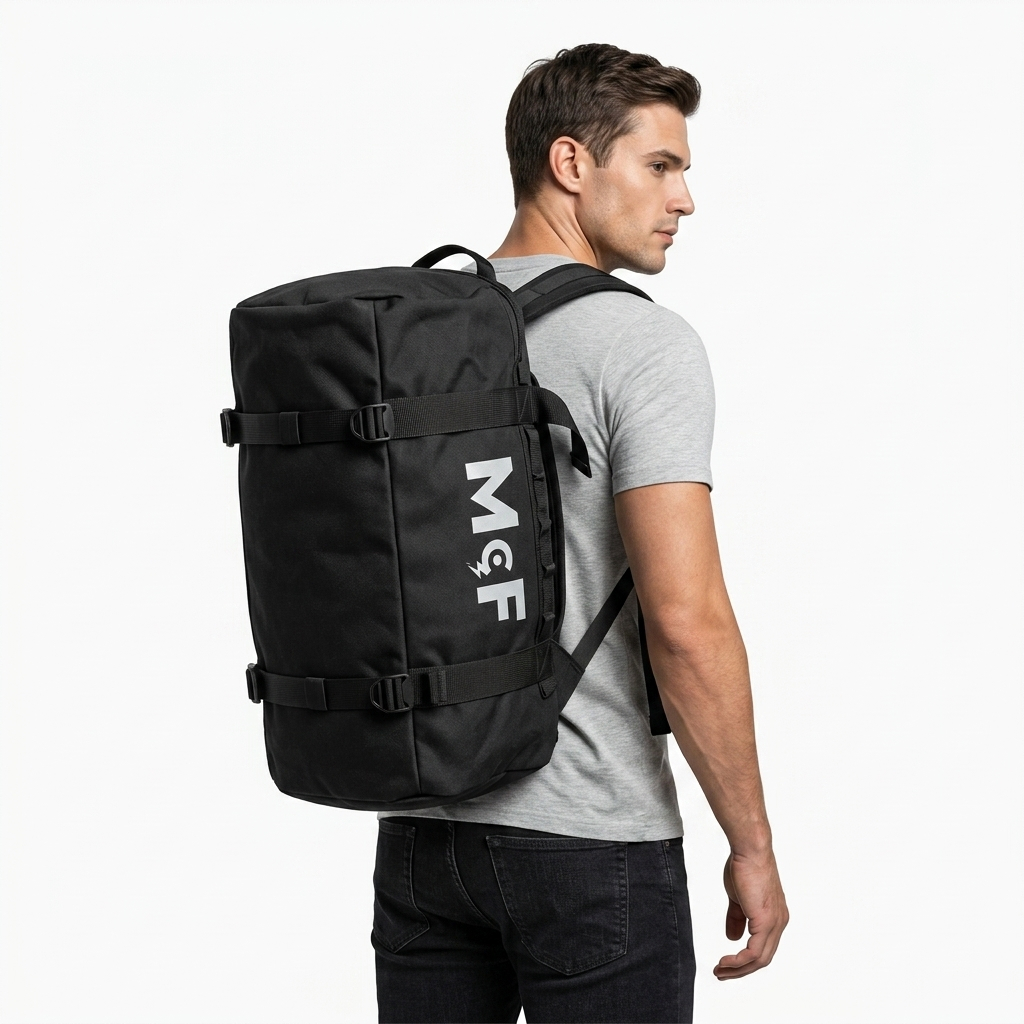 กระเป๋าเป้ Black Mc.F Supply co ปักโลโก้ Mc.F