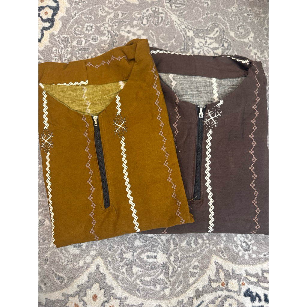 CAMELLIA BOUTIQUE 99 || BUNDLING 2 ALINA WIRU DRESS (GOLD+TAUPE)
