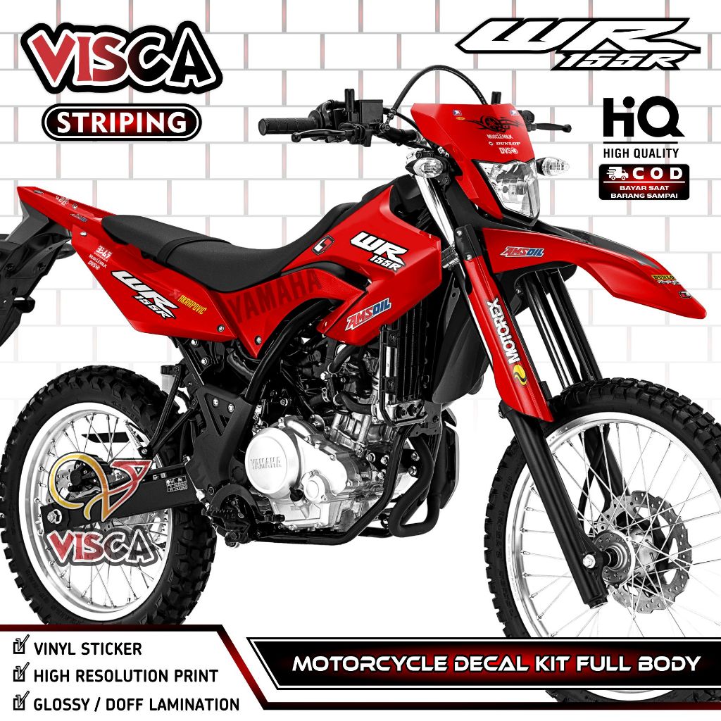 Decal WR 155 - WR 155 Sticker - WR 155 Full Body Decal - WR 155 Variation Striping - Plain WR 155 Ho
