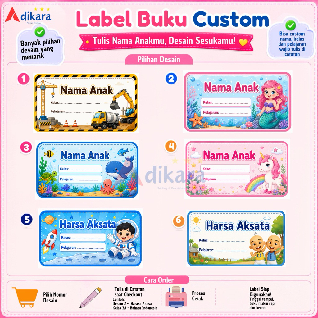 SCHOOL TEXTBOOK LABEL CHARACTER สติ๊กเกอร์