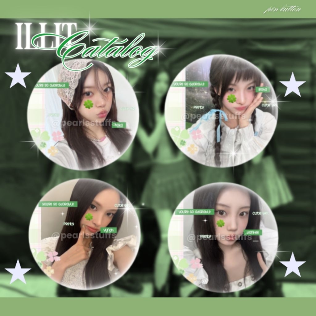 ปุ่มพินKpop ILLIT (แฟนเมด) || อุปกรณ์เสริม Merch Kpop Gift