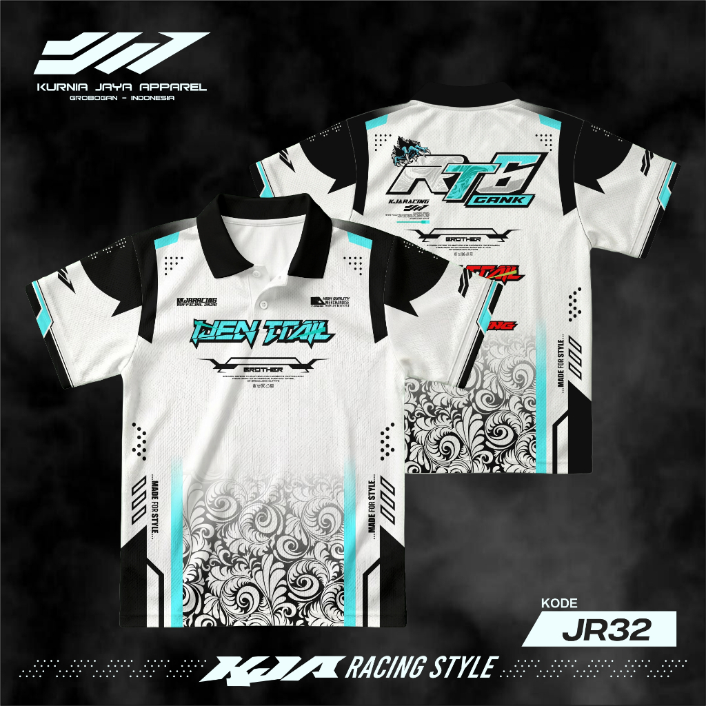 RT RW Youth JERSEY August Independence Concept - JR32 Racing Uniform เสื้อยืดสําหรับผู้ชายและผู้หญิง