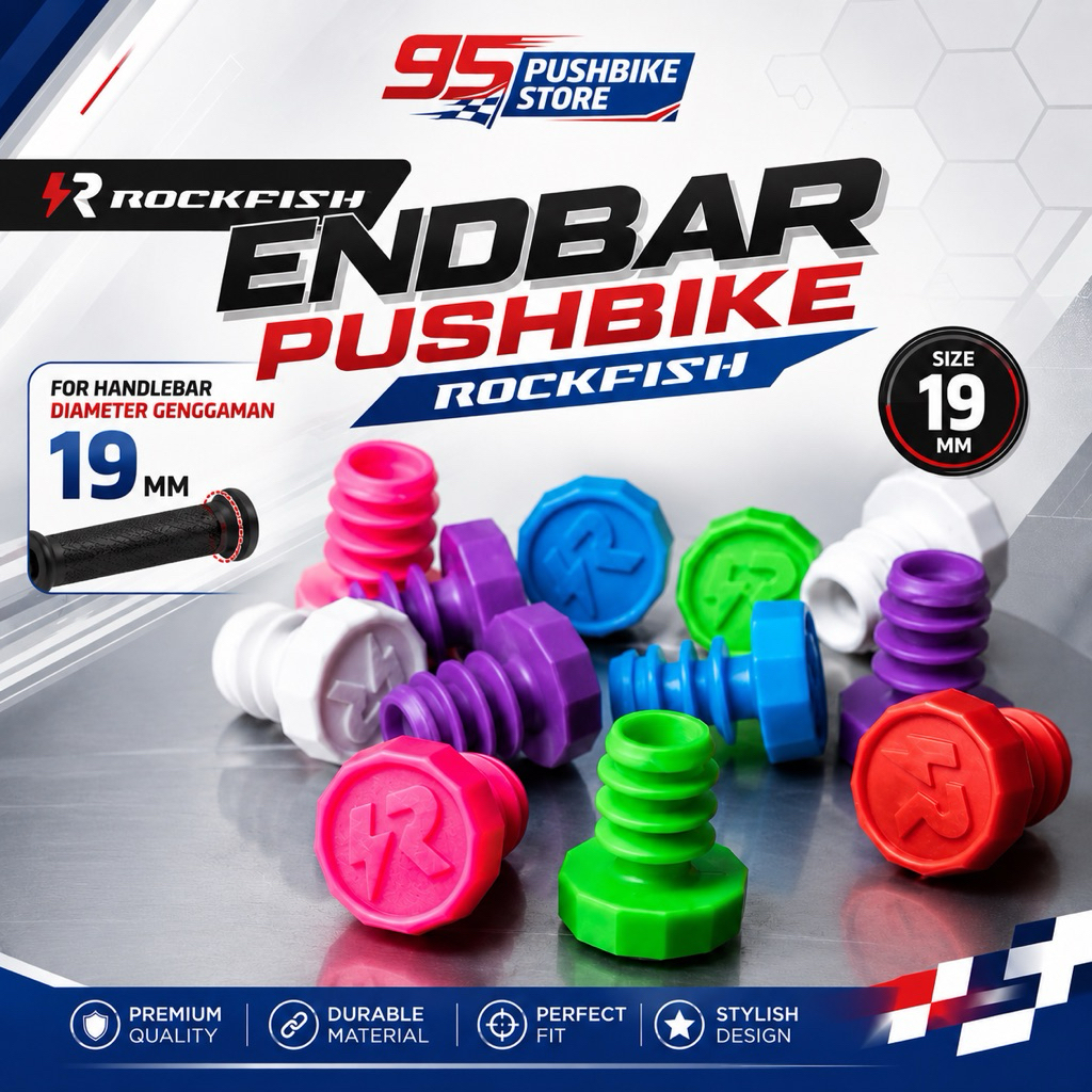 End Bar Pushbike ROCKFISH 19 mm ORIGINAL