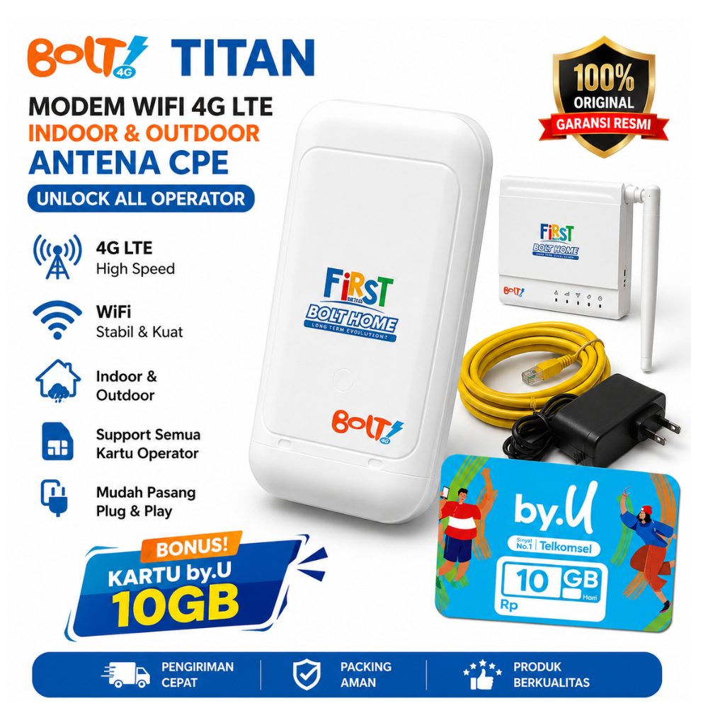 Bolt Titan 4G LTE WiFi Modem Router เสาอากาศ CPE ในร่มกลางแจ้ง Bonus Card by.U 10GB Original