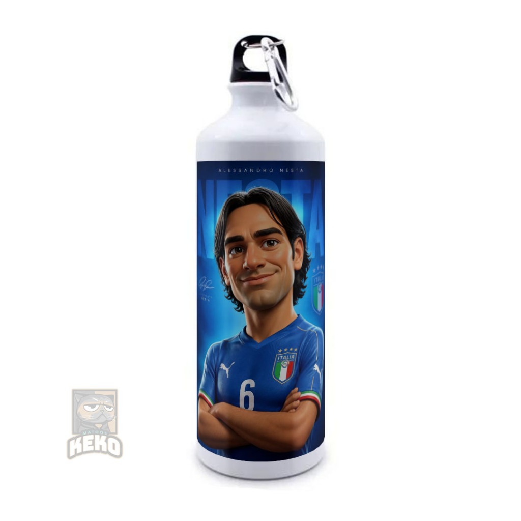 Alessandro Nesta 3D การ์ตูนอิตาเลี่ยน Defensive Legend Sport Bottle