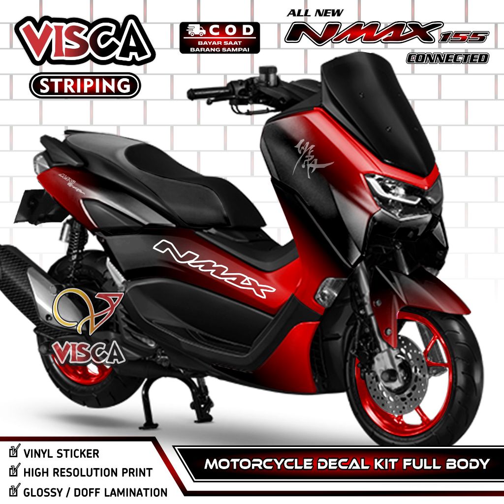 Decal Nmax New Full Body - สติ๊กเกอร์ Nmax 155 Full Body 2022 - Decal Nmax 2022 Full Body - Striping