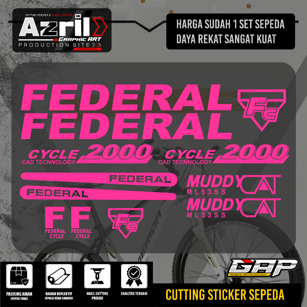 สติ๊กเกอร์ตัดจักรยาน Federal MUDDYCAT