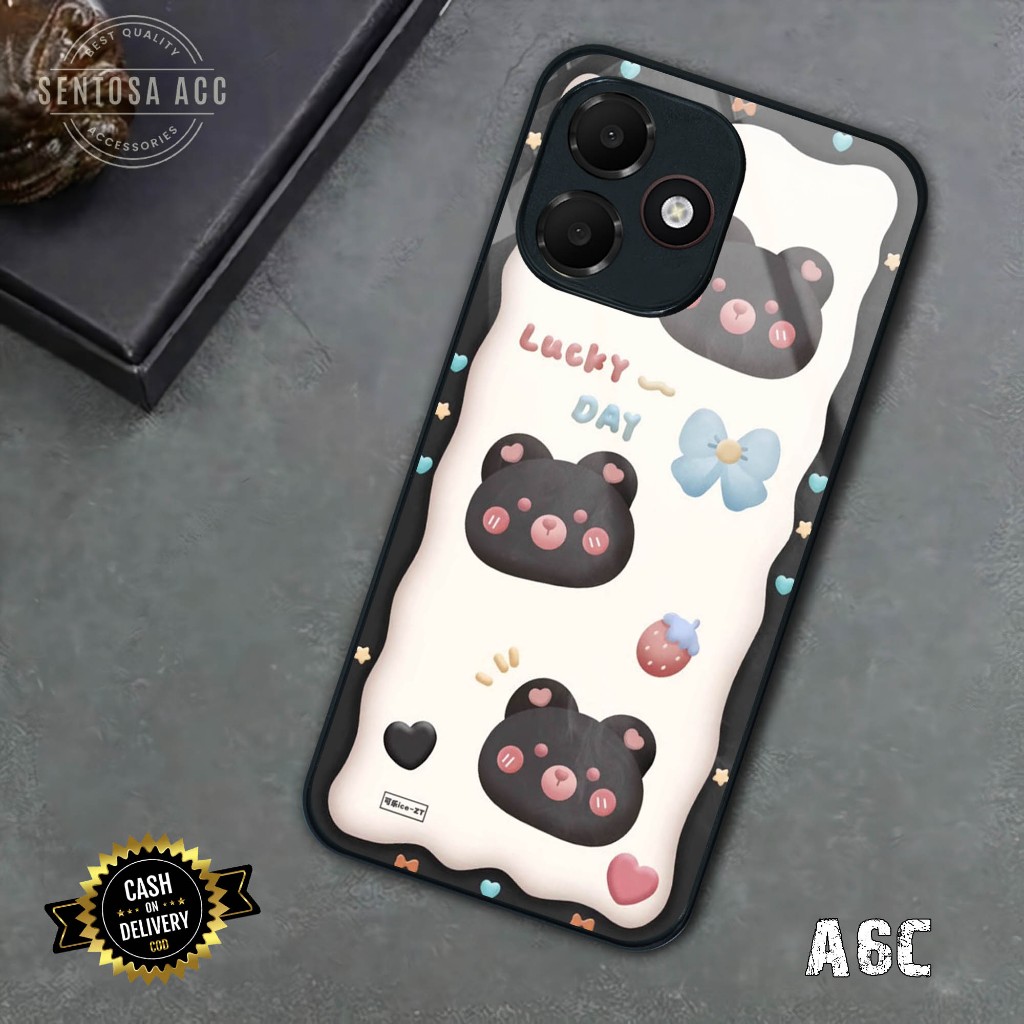 HP Sentosa_case - เคสโทรศัพท์กระจกอะคริลิคสําหรับ Oppo A6C [ S102 ].