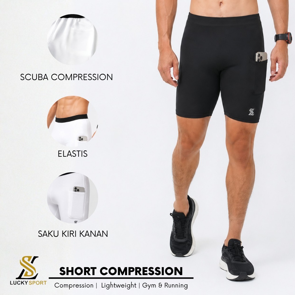 Sport Short Scumba Compression Leggings Short Gym Squat Powerlift Running Fitness