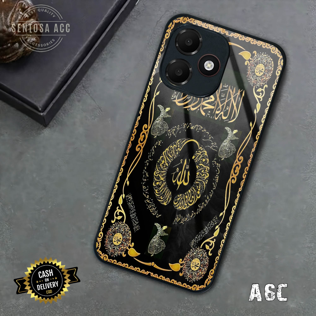 HP Sentosa_case - เคสโทรศัพท์กระจกอะคริลิคสําหรับ Oppo A6C [ S58 ].