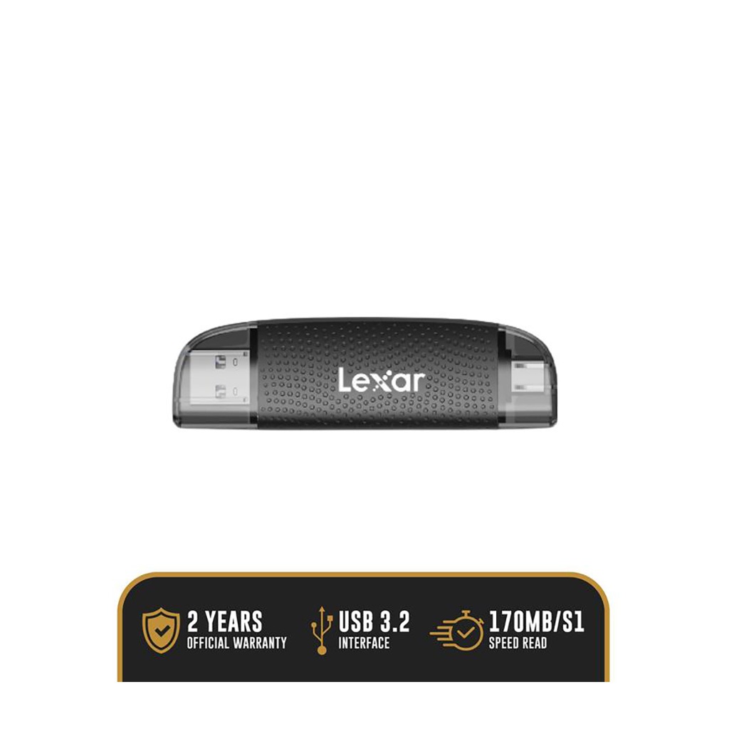 Lexar Dual Slot RW310 USB 3.2 A/C Card Reader SDcard / MicroSD