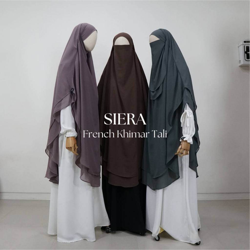 ZURI - SIERA FK STRAP CERUTY MATERIAL FRENCH KHIMAR 2 ชั้นฟรี CADDAR STRAP