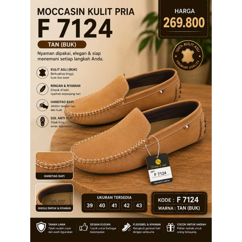 FRANK NAT F 7124 รองเท้าหนัง