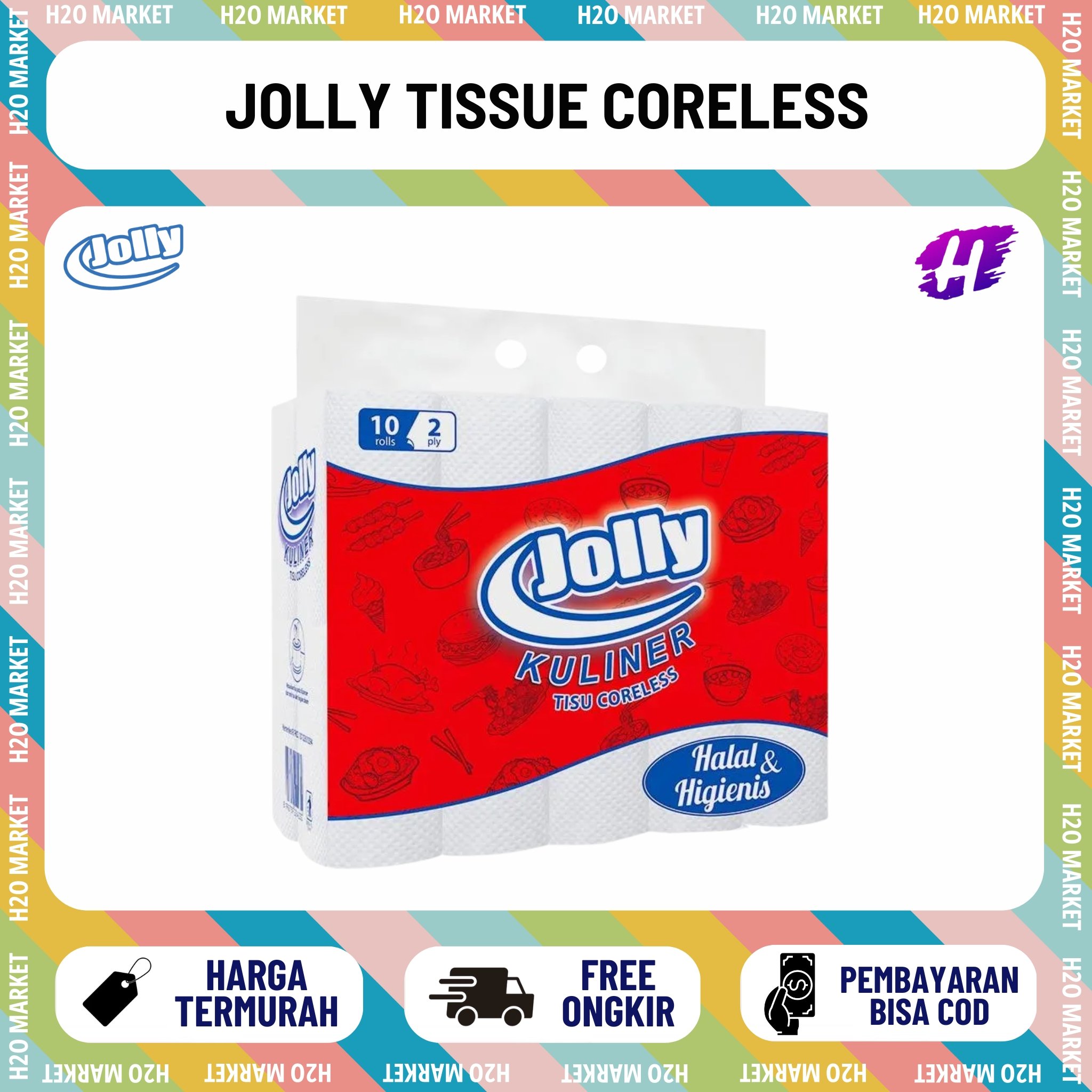 JOLLY Tissue Roll 10 Coreless Jolly Culinary Tissue Roll