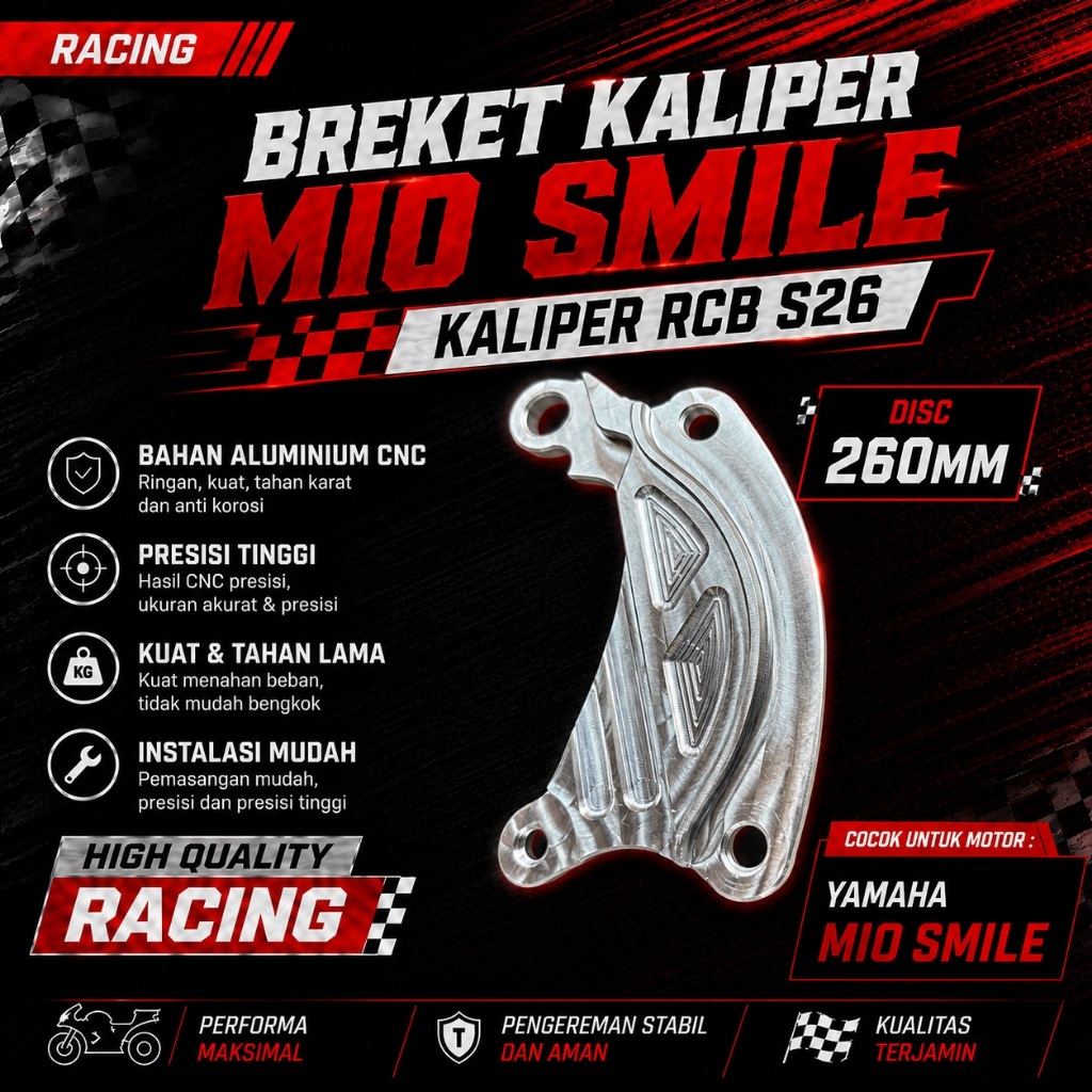MIO SMILE CALIPER BRACKET RCB S260 DISC 260MM CALIPER