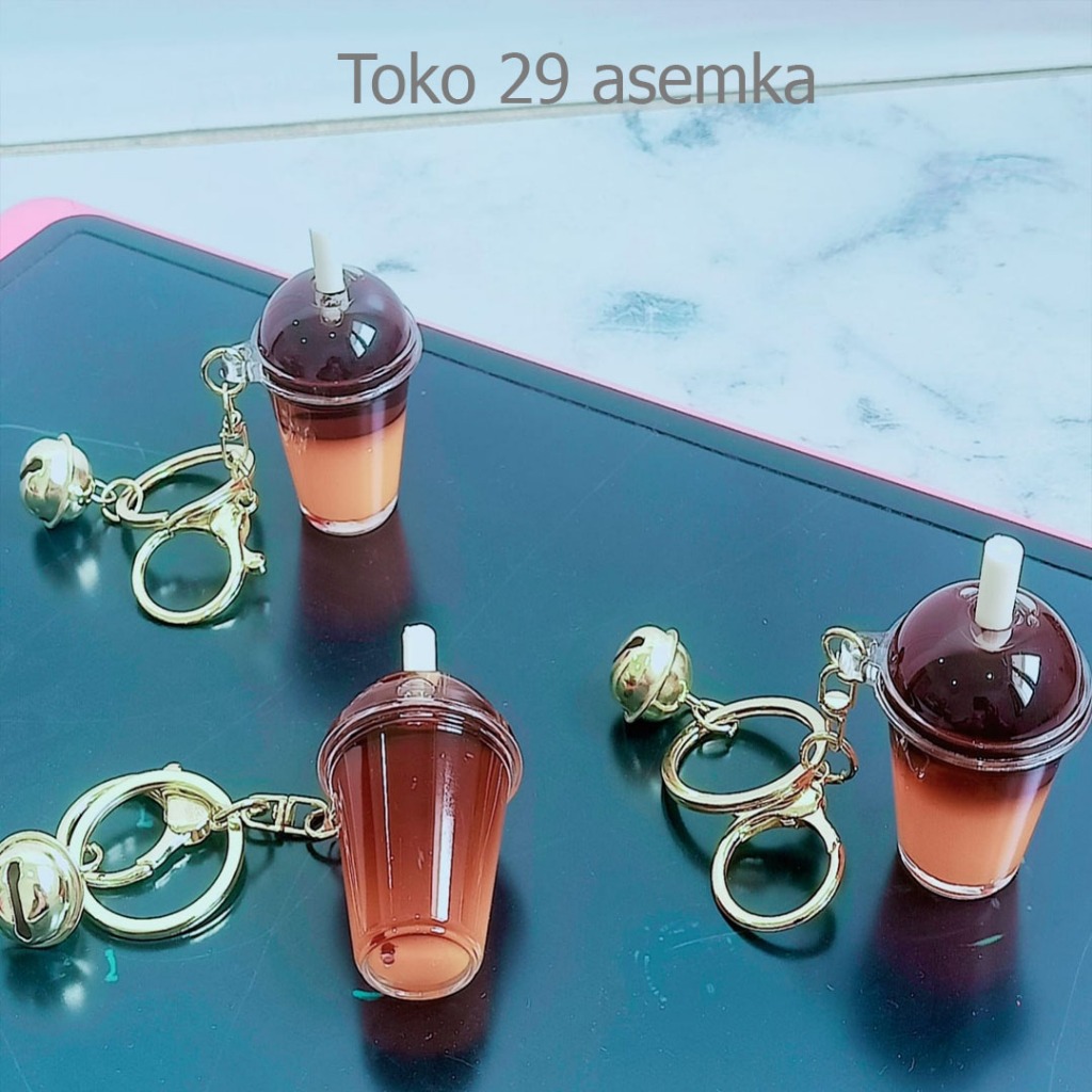 GANTUNGAN AMERICANO COFFEE RESIN KEYCHAIN BELL BAG ACCESSORIES COFFEE LATTE