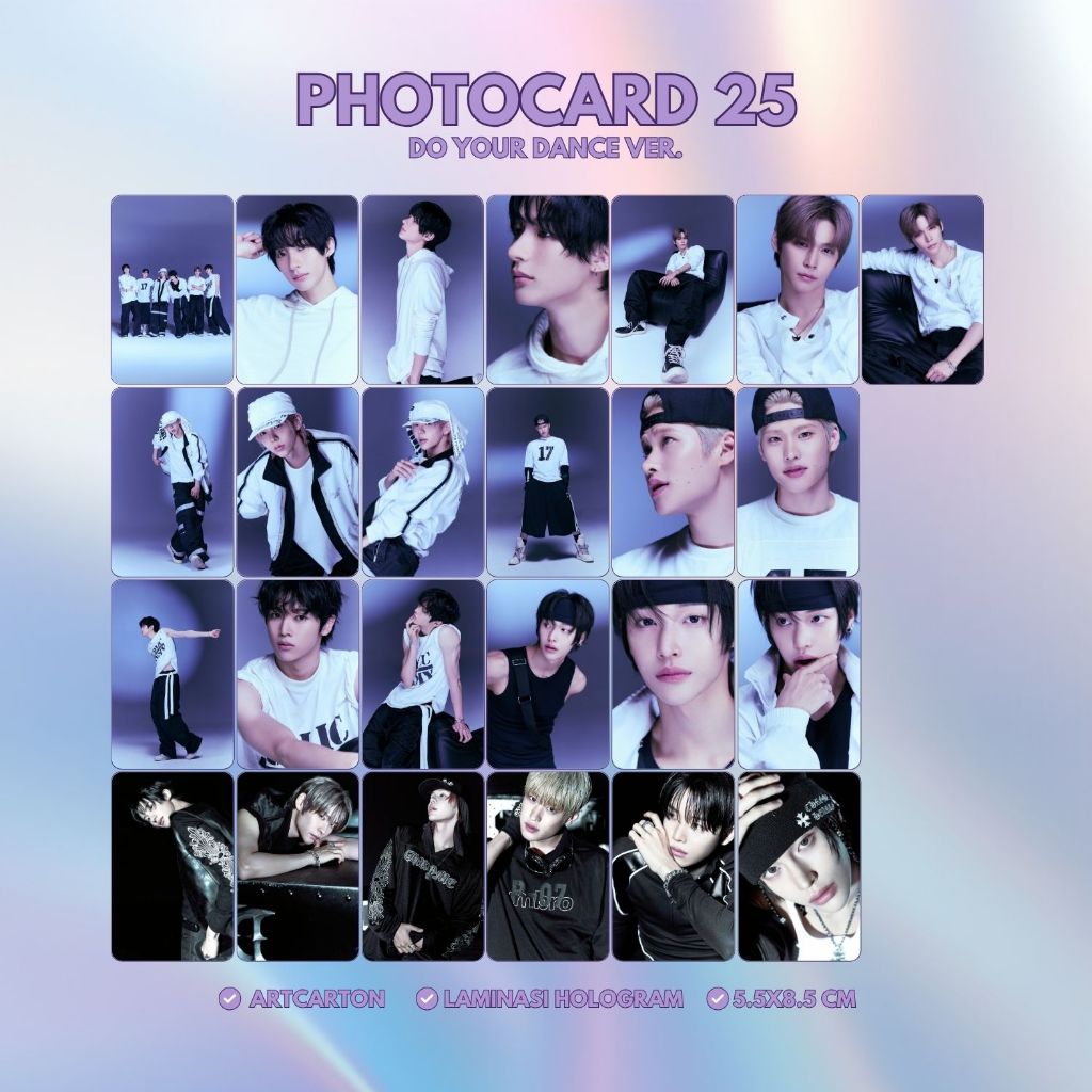 GLOSSY PHOCARD SUNZ DO YOUR DANCE ROUNDED 25 ชิ้นเกาหลี KPOP UNOFFICIAL SHOTARO SUNGHAN SEUNGHAN