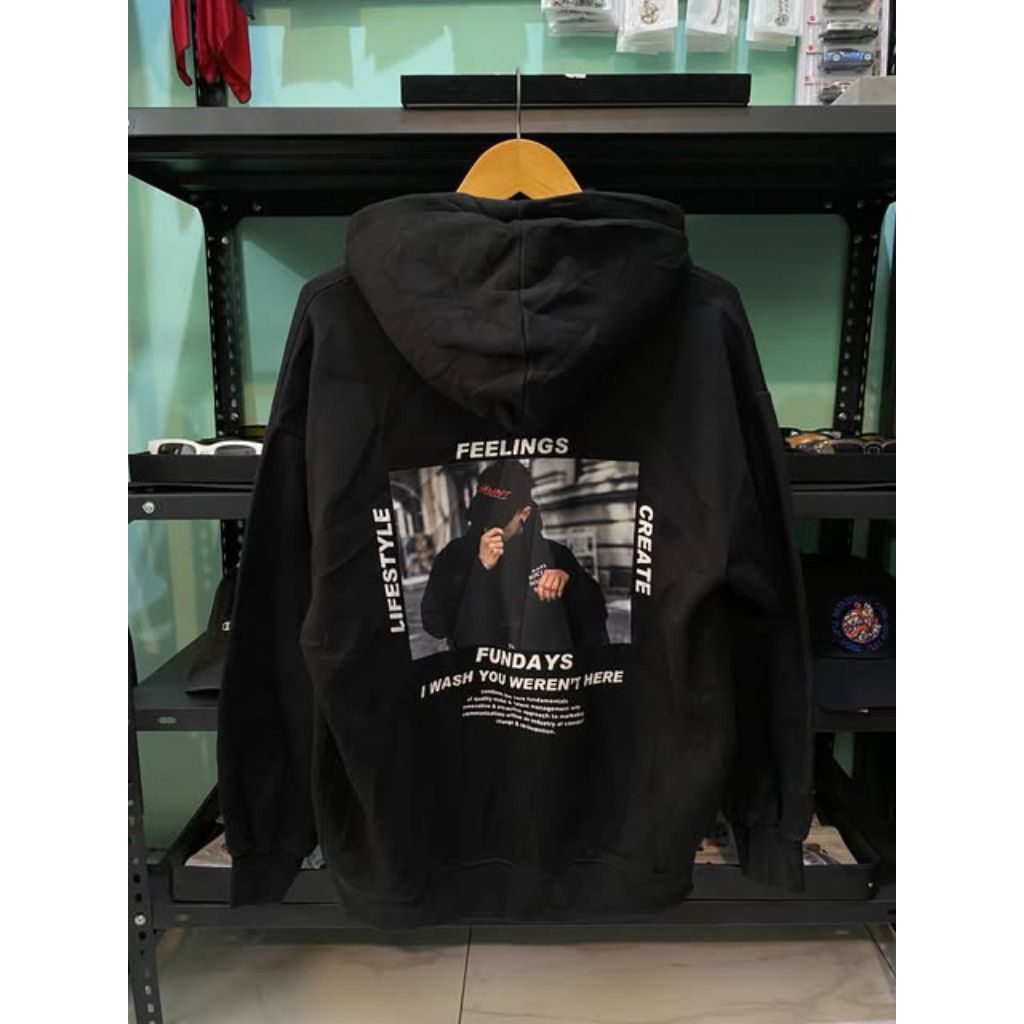 Hoodie แฟชั่น streetwear funday พิมพ์ใหญ่ ของแท้