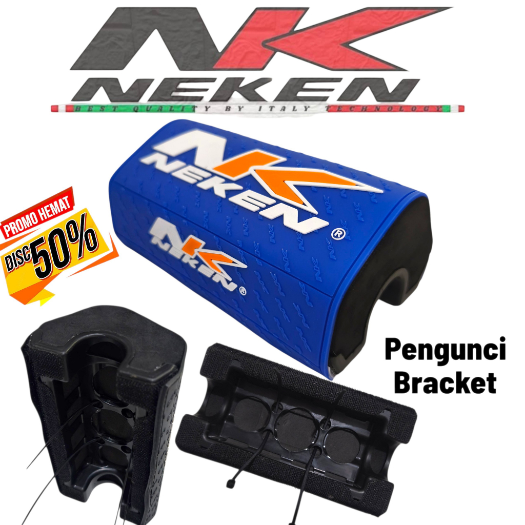 WAREHOUSE นําเข้า NK HANDLEBAR FOAM BLUE RUBBER HANDLEBAR FOAM โลโก้ 3D พร้อม COOL DESIGN BRACKET LO