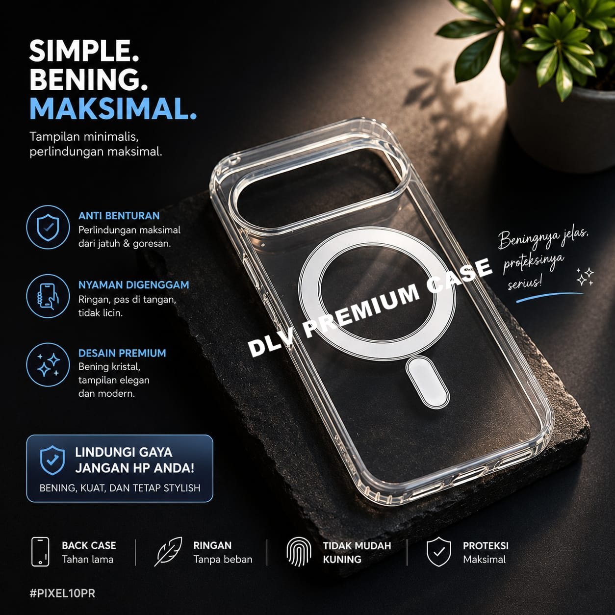CASE CLEAR MAGSAFE CASE GOOGLE PIXEL 9A GOOGLE PIXEL 10 PRO CM-01