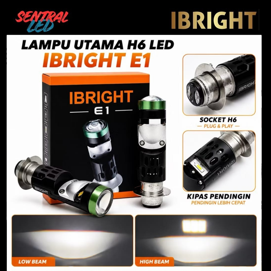 IBRIGHT E1 - ไฟหน้าแบบซ็อกเก็ต H6