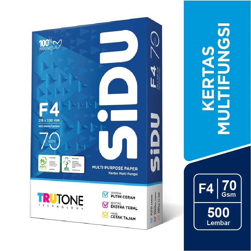 SiDU HVS F4 70 GSM Folio Paper - 70 GSM F4 กระดาษภาพถ่าย - กระดาษ F4 70 GSM