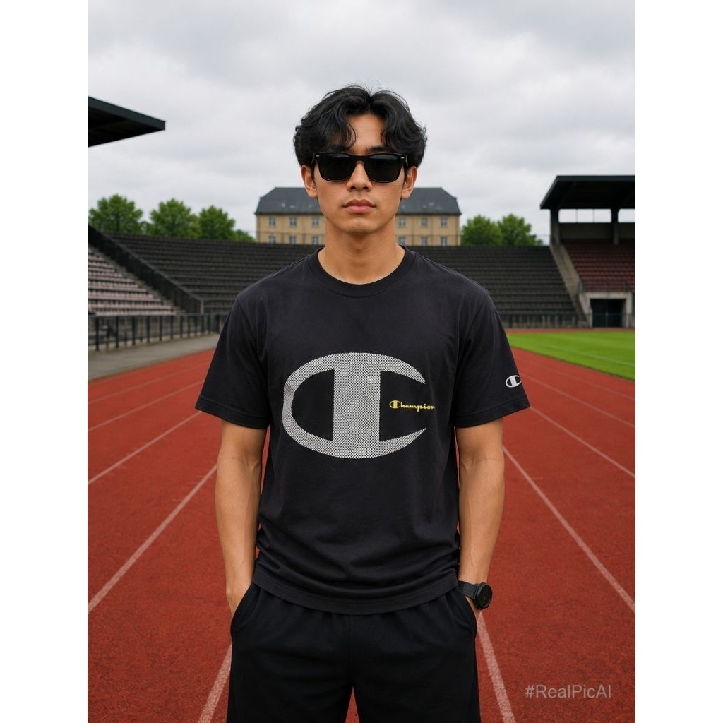 CHAMPION เสื้อโลโก้ใหญ่ 0R1 ไซส์ M เหมาะกับ L (P65 x L53)