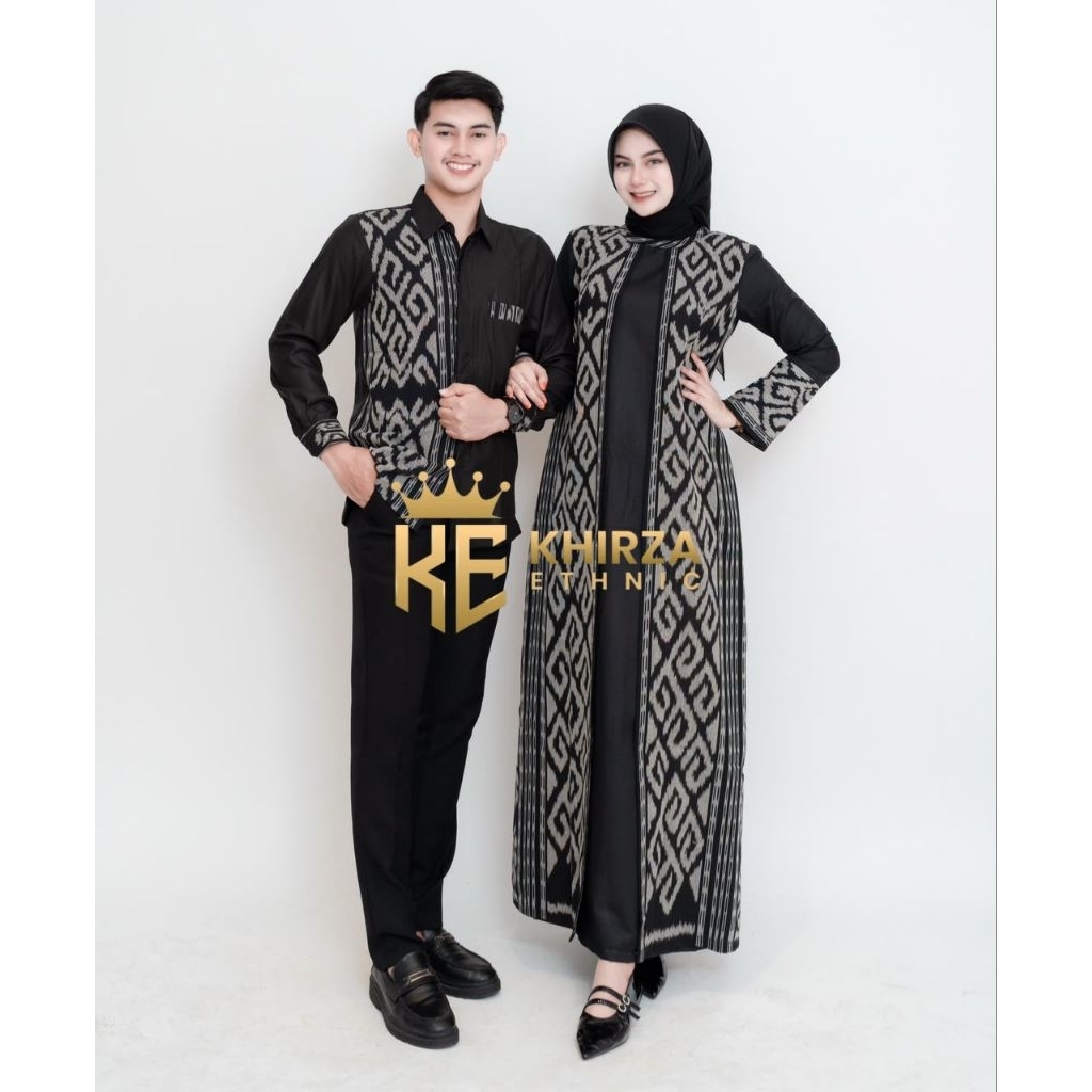 NADIA BLACK COUPLE WOVEN CLOTHES - COUPLE CLOTHES - WOVEN WEDDING COUPLE