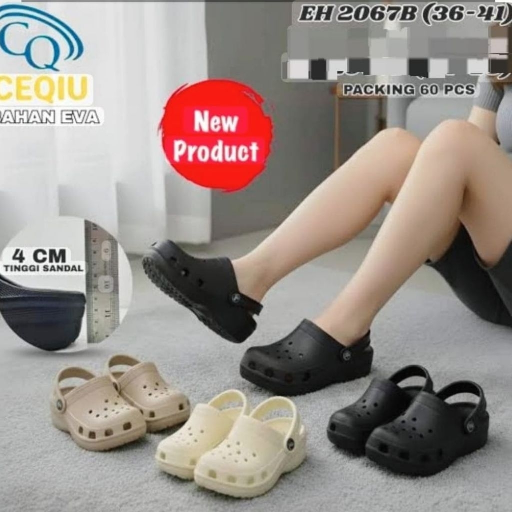 รองเท้าแตะ Ceuqiu CQ-EH2067B รองเท้าแตะสายรัดหลังรองเท้าแตะผู้หญิง