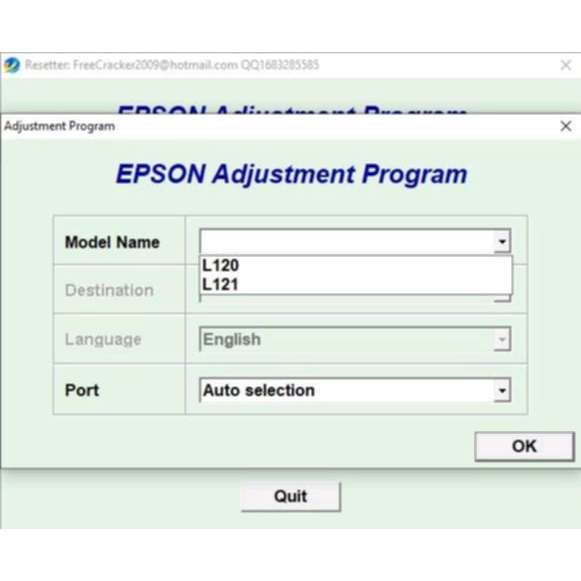 ตัวรีเซ็ตเครื่องพิมพ์ Epson L121 L120