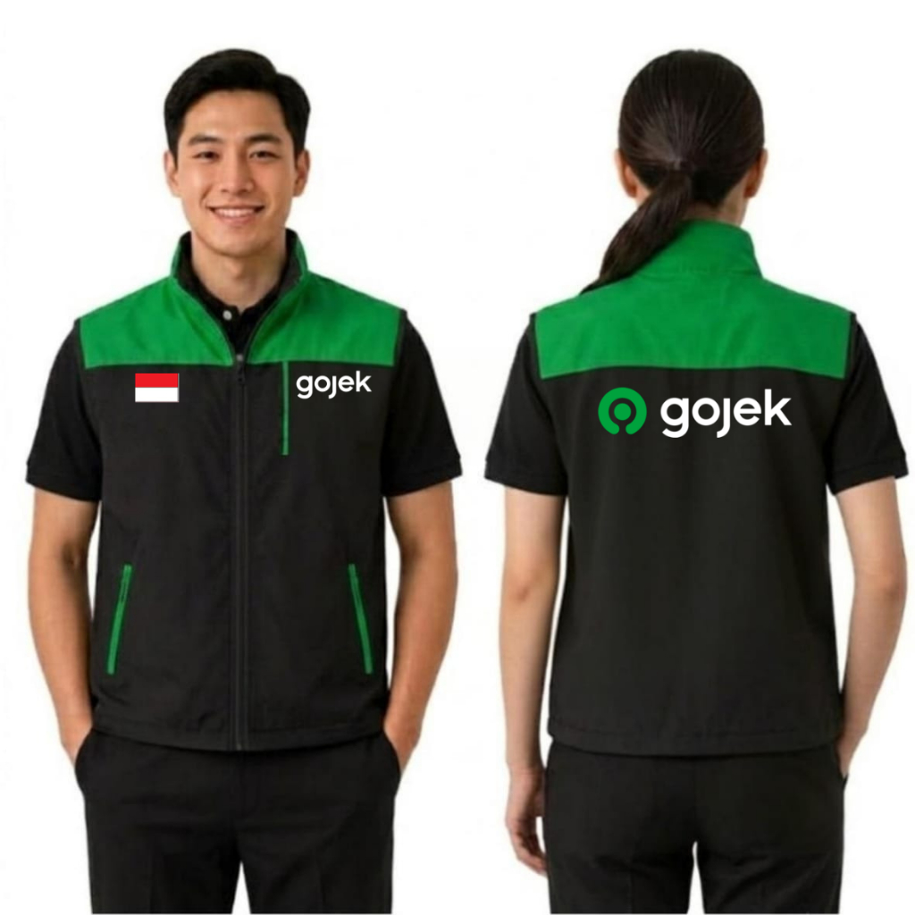 เสื้อกั๊ก HIJAU Gojek Ojol | Gojek Premium Green Vest
