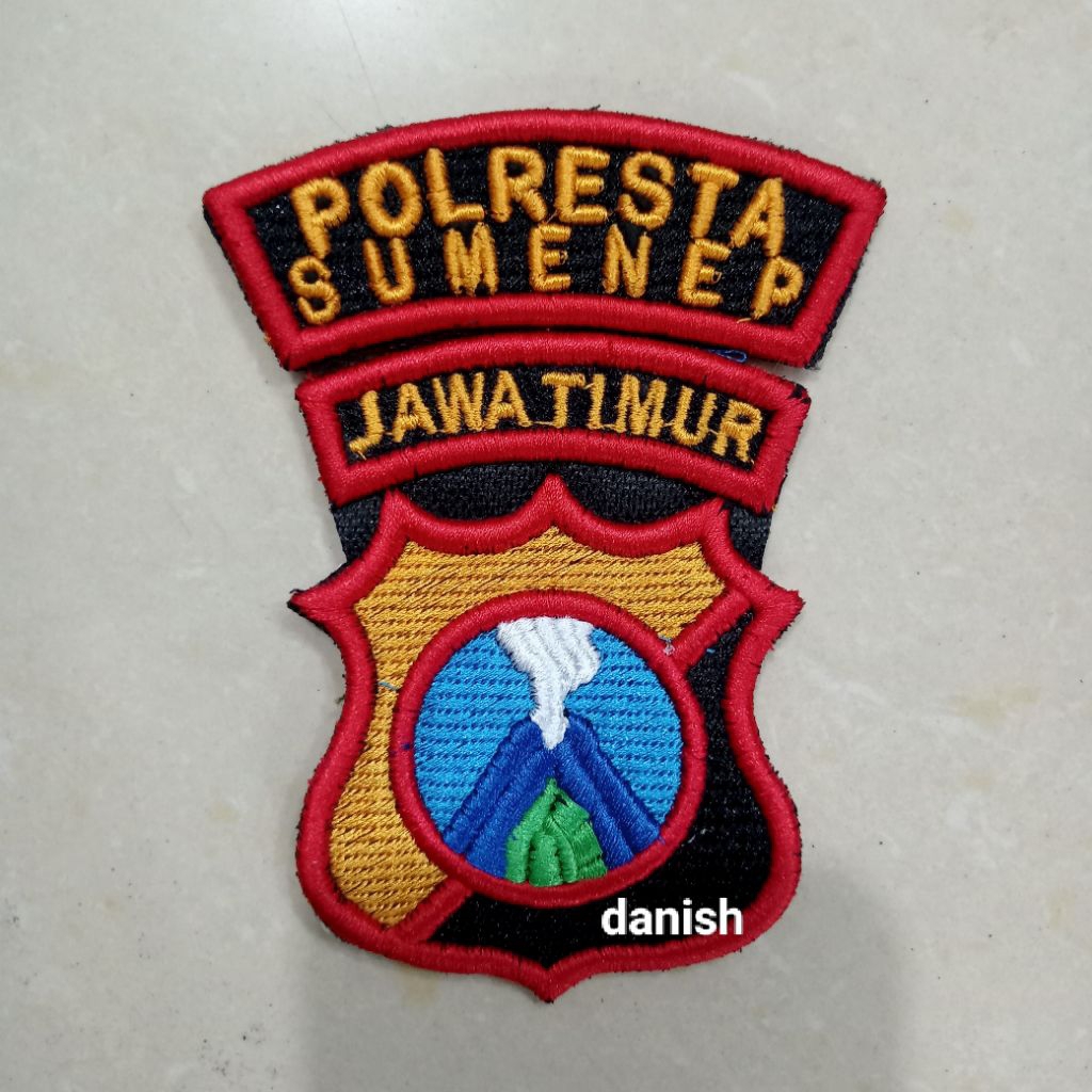 EMBROIDERED BET โลโก้ SYMBOL SYMBOL OF EAST JAVA SUMENEP POLDA LOCATION