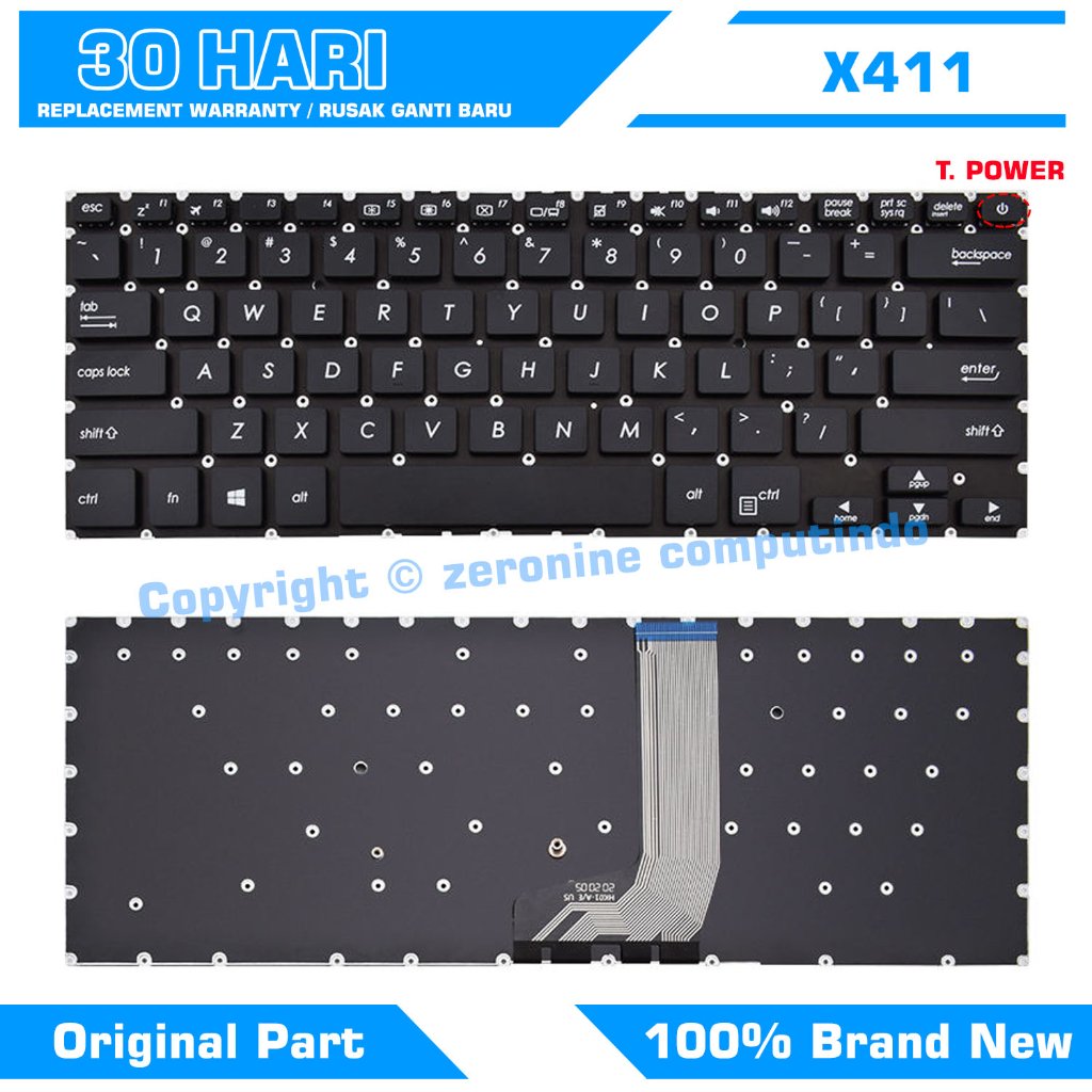 คีย์บอร์ด Asus A411 A411UA A411UF A411UN A411UQ X411 X411U X411UQ