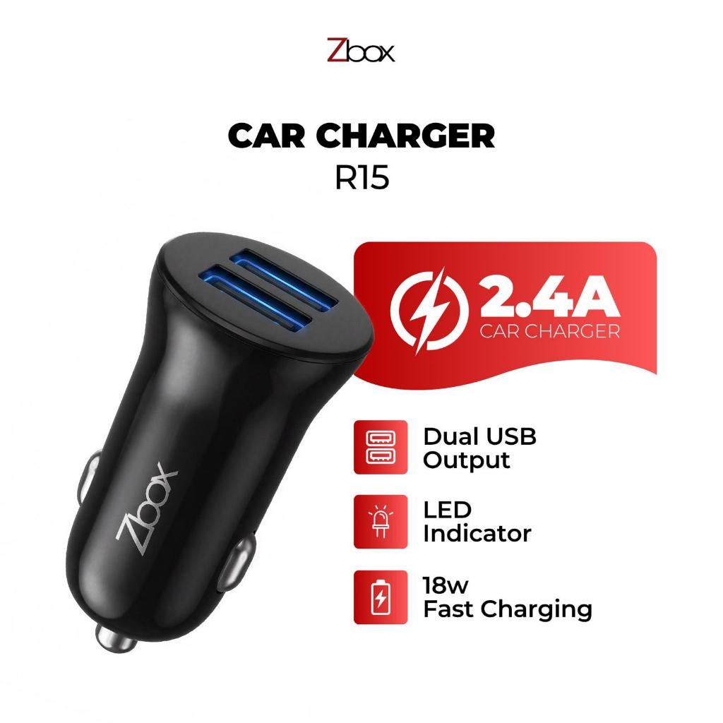 ZBOX R15 Minimo MSF02-M Car Charger Micro MSF02-C TYPE C 12W 2.4A Dual USB CAR CHARGER DAP D-CC1 /D-