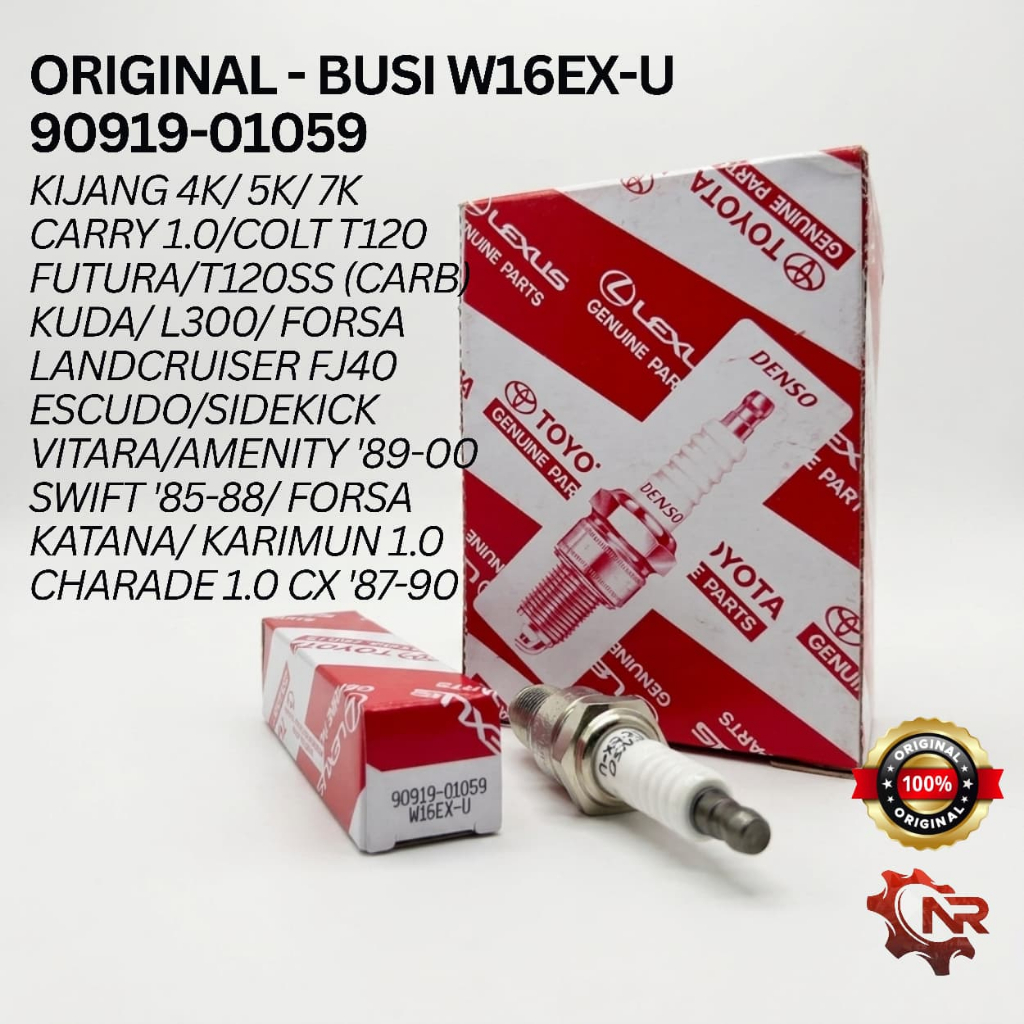 [1 ชิ้น] ORIGINAL Kijang/พกพา 1.0 CC/ Futura/T120SS (CARB)/ T120/L300 หัวเทียน (W16EX-U/90919-01059)