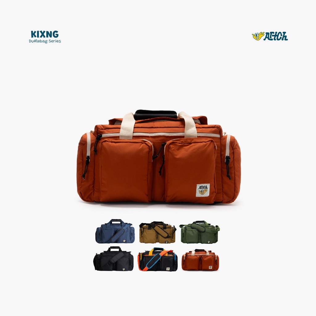 Artch - Kixng Orange - Travel Duffle Bag Gym Bag