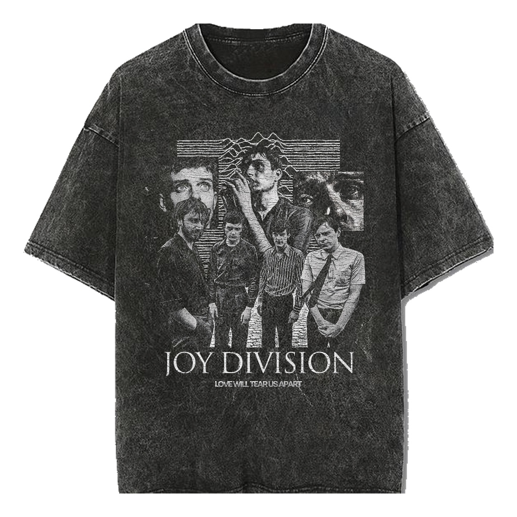 Sand Wash Joy Division ART 2 เสื้อยืดวงผ้าฝ้าย