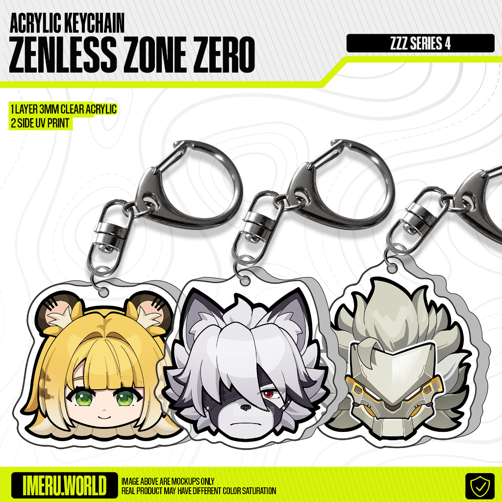 Zenless Zone Zero Head Icon พวงกุญแจอะคริลิค Series 4 Lycaon Ju Fufu Fanmerch โดย IMERU World