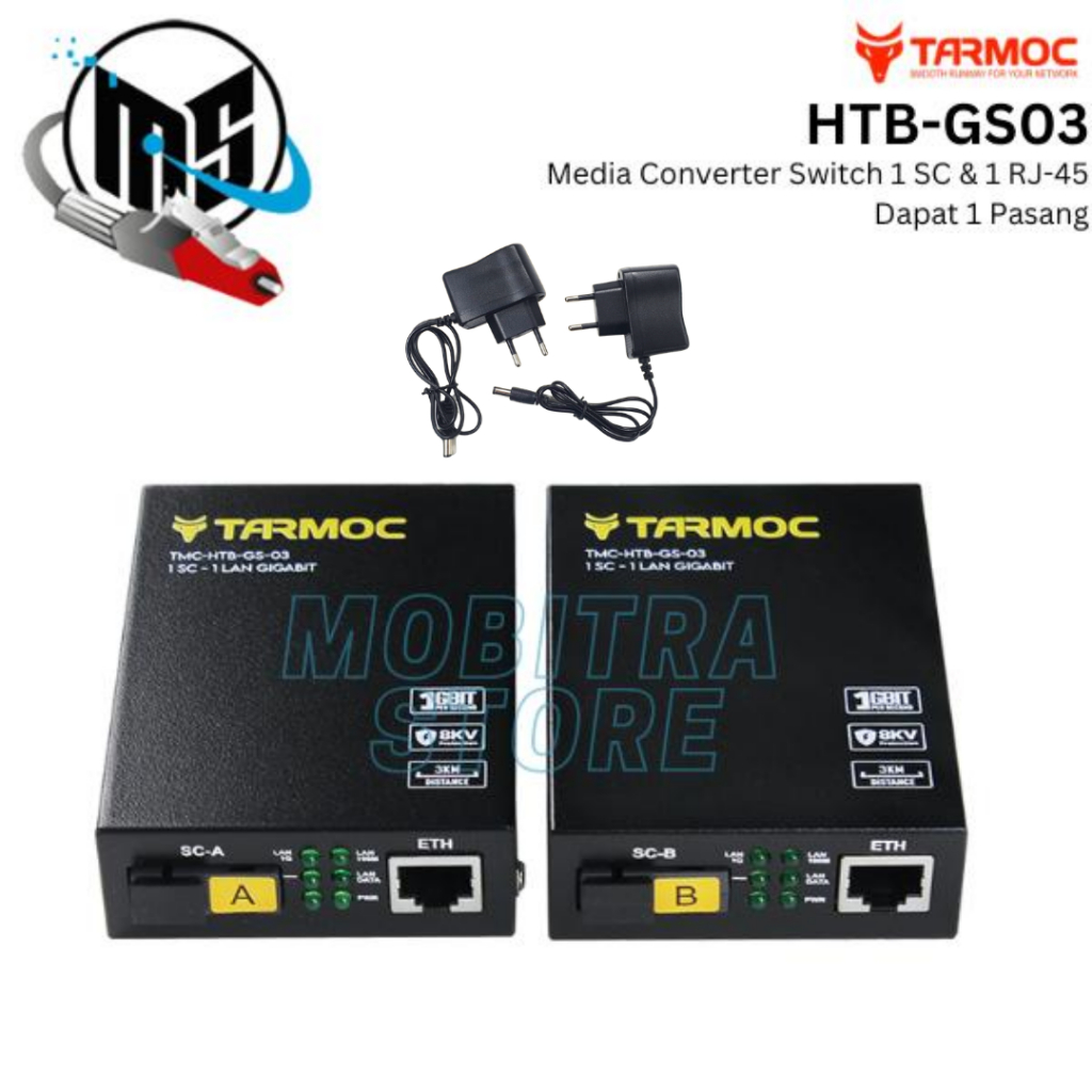 Tarmoc TMC-HTB-GS-03 |Media Converter GS03 1FO 1Lan Gigabit (ไม่ใช่ Netlink)