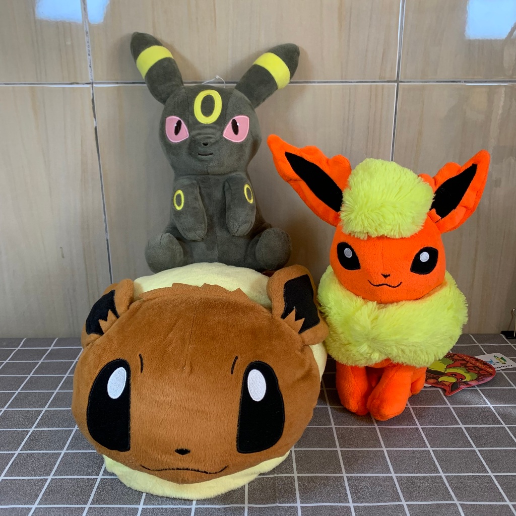ตุ๊กตาอนิเมะ POKEMON EEVEE FLAAREON UMBREON EEVEELUTIONS PLUSH