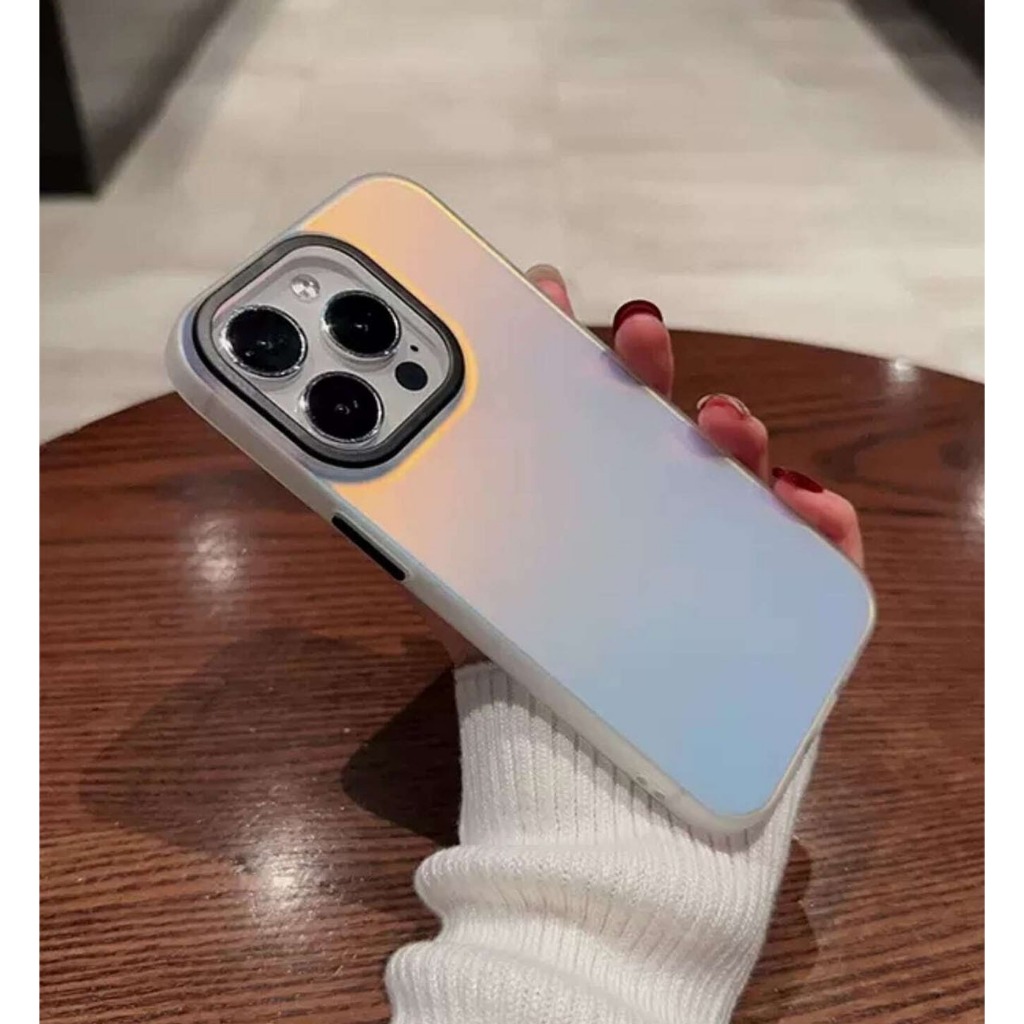 002 กรณี HOLOGRAM IMD GLOSSY RAINBOW GRADATION CASING สําหรับ REDMI NOTE 12 PRO-NOTE 12 4G-NOTE 13 P