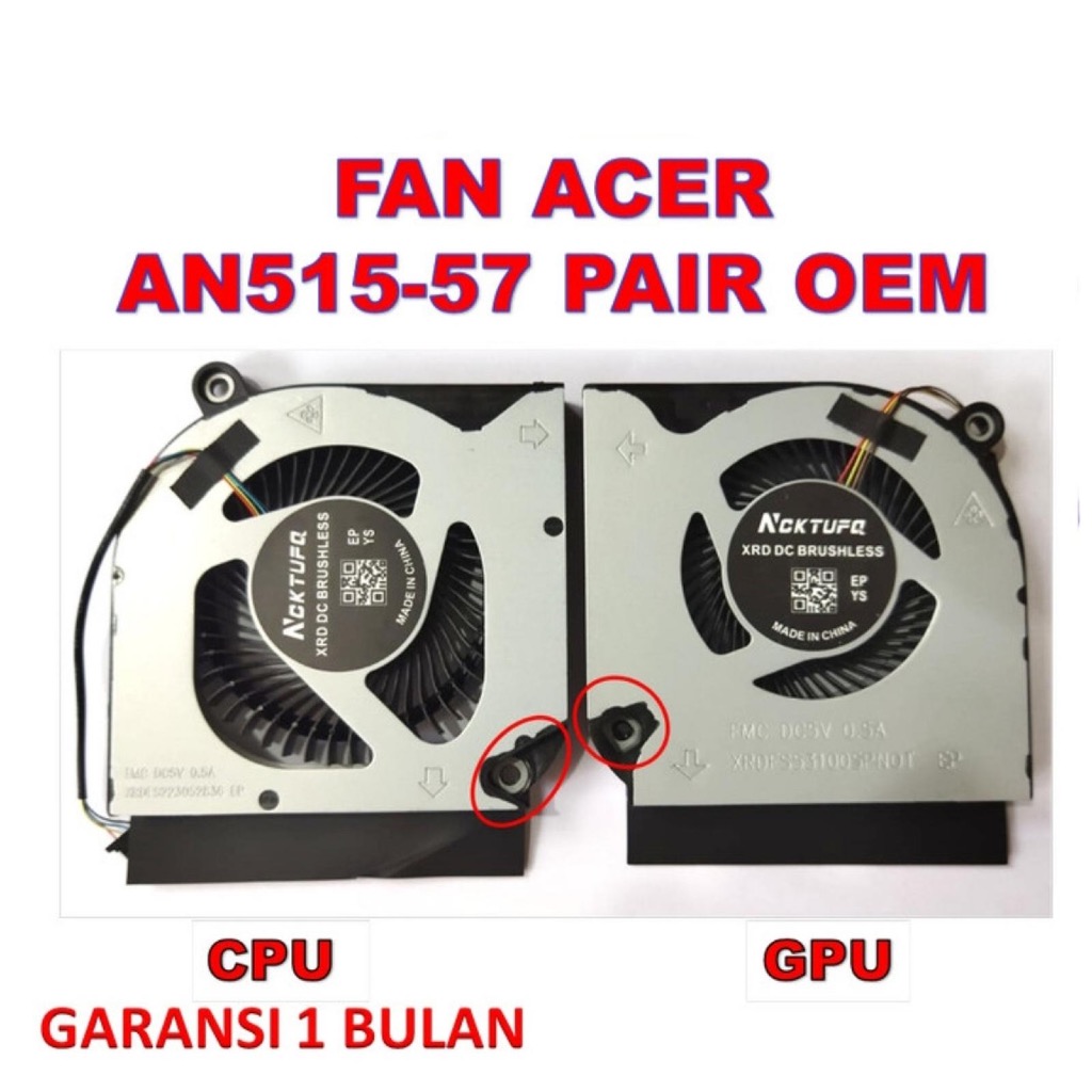 พัดลม Acer Nitro 5 AN515-57 AN515-56 AN517-41 AN715-52 PAIR OEM