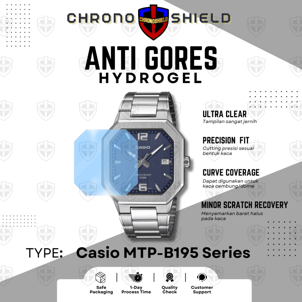 ไฮโดรเจลป้องกันรอยขีดข่วนสําหรับ Casio MTP B195 MTP-B195
