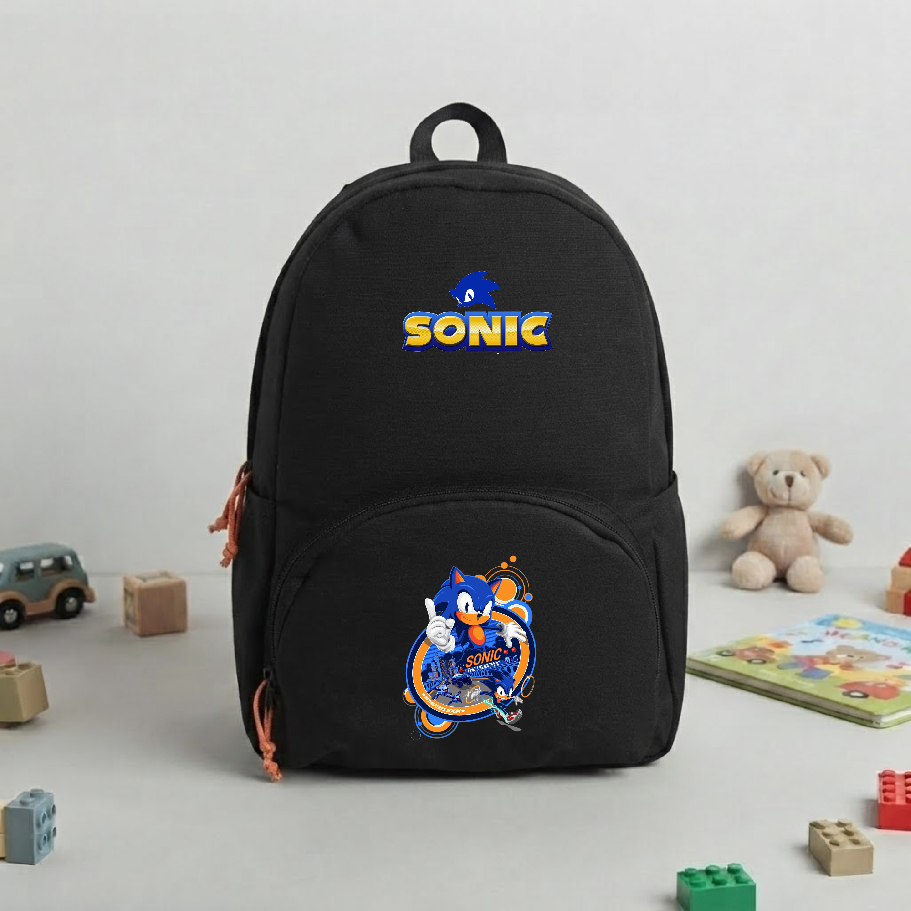 TABITUS - XD1 F1140 Casual Sonic Speed Runner School Backpack สําหรับนักเรียนอนุบาลและนักเรียนประถม 