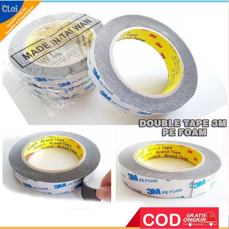 (clai) Double Tape Pe Foam / Reversible Tape BB Foam 20mm X 4m