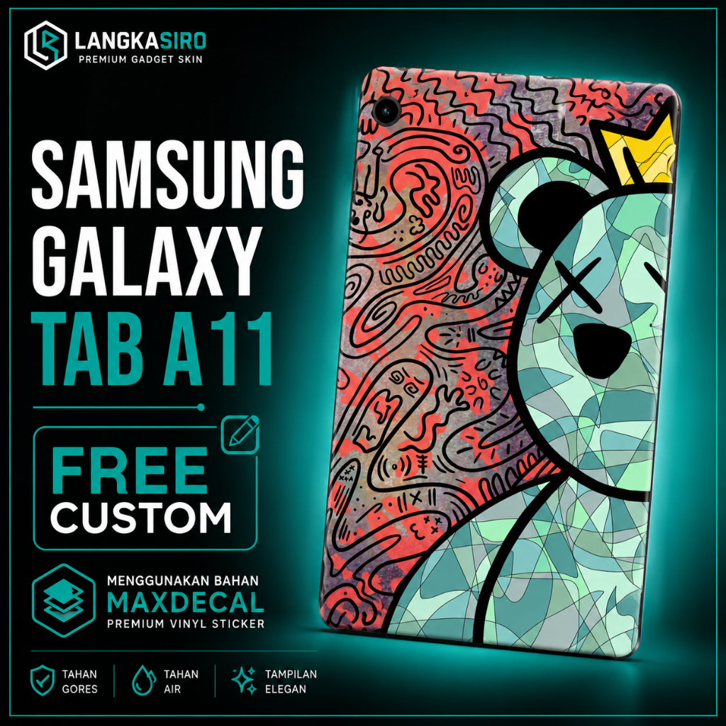 แท็บเล็ต Garskin Samsung Galaxy Tab A11 Custom Premium Maxdecal Skin Back Protector แท็บเล็ต Full Bo