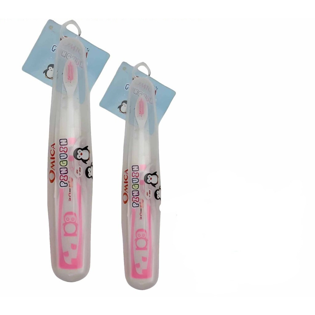 KIDS TOOTHBRUSH TODDLERS COMICA PINGUIN + กระเป๋าเดินทาง